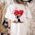 Boston Terrier Lover Heart Shape Boston Terrier Valentine Women's Comfort Colors T-Shirt Back Print Ivory