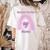 Boston Terrier Mama Cute Rainbow Paw Heart Shape Women's Comfort Colors T-Shirt Back Print Ivory