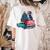 Boston Terrier Merry Christmas Tree Truck Santa Dog X-Mas Women's Comfort Colors T-Shirt Back Print Ivory
