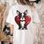 Boston Terrier Mom Dad Bostie Dog Lover Valentines Day Women's Comfort Colors T-Shirt Back Print Ivory