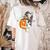Boston Terrier Pumpkin Jack O Lantern Halloween Women's Comfort Colors T-Shirt Back Print Ivory