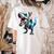 Boston Terrier Riding T-Rex Dinosaur Dog Lover Women's Comfort Colors T-Shirt Back Print Ivory