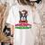 Boston Terrier Santa Claus Christmas Dog Women's Comfort Colors T-Shirt Back Print Ivory