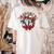 Boston Terrier Santa Claus Elf Reindeer Christmas Dog X-Mas Women's Comfort Colors T-Shirt Back Print Ivory