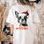 Boston Terrier Santa Claus Hat Merry Christmas Dog X-Mas Women's Comfort Colors T-Shirt Back Print Ivory