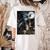 Boston Terrier Selfie Full Moon Flying Witch Halloween Dog Women's Comfort Colors T-Shirt Back Print Ivory