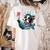 Boston Terrier Selfie Statue Of Liberty 4th Of July American Women's Comfort Colors T-Shirt Back Print Ivory