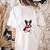 Boston Terrier In The Snow Merry Christmas Winter Women's Comfort Colors T-Shirt Back Print Ivory