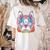 Boston Terrier Sugar Skull Dog Day Of The Dead Women's Comfort Colors T-Shirt Back Print Ivory