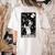 Boston Terrier Tarot Card Star With The Moon Men Women Kids Women's Comfort Colors T-Shirt Back Print Ivory