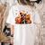 Boston Terrier Thanksgiving Leopard Pumpkins Fall Leaves Women's Comfort Colors T-Shirt Back Print Ivory