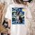 Boston Terrier Van Gogh Starry Night Women's Comfort Colors T-Shirt Back Print Ivory