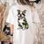 Camo Boston Terrier Pet Owner Camouflage Dog Lover Women's Comfort Colors T-Shirt Back Print Ivory
