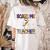 You Can't Scare Me I'm A Teacher Halloween Costume Women's Comfort Colors T-Shirt Back Print Ivory