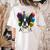 Celebration Event Birthday Party Boston Terrier Women's Comfort Colors T-Shirt Back Print Ivory