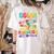 Color The World With Kindness Teachers Back To School Women's Comfort Colors T-Shirt Back Print Ivory