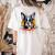 Colorful Boston Terrier Dog For Men Women Kids Women's Comfort Colors T-Shirt Back Print Ivory