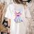 Cute Ghost Book Reading Halloween Teacher Top Girls Women Women's Comfort Colors T-Shirt Back Print Ivory