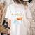 Cute Ghost Reading Book Librarian Teacher Halloween Costume Women's Comfort Colors T-Shirt Back Print Ivory