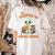 Cute Halloween Teacher Librarian Mummy Reading Books Women's Comfort Colors T-Shirt Back Print Ivory