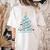 DNA Helix Christmas Tree Scientist Biology Science Teacher Women's Comfort Colors T-Shirt Back Print Ivory