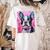 Dog Pink Boston Terrier Women's Comfort Colors T-Shirt Back Print Ivory