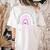 Early Headstart Cute Retro Rainbow Teachers Women's Comfort Colors T-Shirt Back Print Ivory