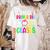 Feliz Primer Dia De Clases Kids Girl Teacher Spanish School Women's Comfort Colors T-Shirt Back Print Ivory