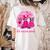Ghost And Witch Boston Terrier Dog In October We Wear Pink Women's Comfort Colors T-Shirt Back Print Ivory