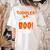 Girl Toddler Boo Crew Daycare Teacher Halloween Party Women's Comfort Colors T-Shirt Back Print Ivory