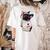 Girls I Heart Mom Love Mama Boston Terrier Dog Lover Women's Comfort Colors T-Shirt Back Print Ivory