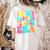 In My Glowing Teacher Era Groovy Colorful Bright Women's Comfort Colors T-Shirt Back Print Ivory