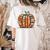 Halloween Books Pumpkin Reading Teacher Fall Men Women Women's Comfort Colors T-Shirt Back Print Ivory