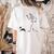 Halloween Boston Terrier And Skeleton Women's Comfort Colors T-Shirt Back Print Ivory