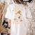 Halloween Teacher Shirts Women School Trick Or Teach Groovy Women's Comfort Colors T-Shirt Back Print Ivory