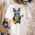 Hawaiian Boston Terrier & Pineapple Ukulele Summer Vacation Women's Comfort Colors T-Shirt Back Print Ivory