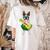 Hawaiian Boston Terrier Dog Pineapple Ukulele Summer For Men Women Girls Kids Women's Comfort Colors T-Shirt Back Print Ivory