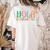 Hola Estudiantes Maestra Back To School Spanish Teacher Women's Comfort Colors T-Shirt Back Print Ivory