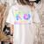 K Is For Kindergarten Teacher Tie Dye Back To School Kinder Women's Comfort Colors T-Shirt Back Print Ivory