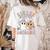 Kindergarten Boo Crew Halloween Floral Ghost Kinder Teacher Women's Comfort Colors T-Shirt Back Print Ivory