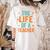 The Life Of A Teacher Women's Comfort Colors T-Shirt Back Print Ivory The Life Of A Teacher Women's Comfort Colors T-Shirt Back Print Ivory