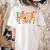 Love 5th Grade Thanksgiving Colorful Fall Leaves Teacher Women's Comfort Colors T-Shirt Back Print Ivory