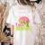 Math Teachers Love Brains Zombie Teacher School Halloween Women's Comfort Colors T-Shirt Back Print Ivory