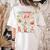 Merry And Bright Christmas Gingerbread Santa Book Teacher Women's Comfort Colors T-Shirt Back Print Ivory