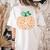 Music Notes Pumpkin Music Teacher Halloween Women's Comfort Colors T-Shirt Back Print Ivory