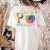 P Is For Preschool Tie Dye Back To School Teacher Men Women Girls Kids Women's Comfort Colors T-Shirt Back Print Ivory