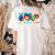 Peace Love Physical Education Tie Dye Sports PE Teacher Women's Comfort Colors T-Shirt Back Print Ivory