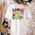 Retro First Grade Teacher Disco Ball Coquette Back To School Women's Comfort Colors T-Shirt Back Print Ivory