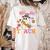 Retro Floral Ghost Trick Or Teach Groovy Teacher Halloween Women's Comfort Colors T-Shirt Back Print Ivory