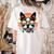 Retro Sunset Sunglasses Boston Terrier Boston Bull Bostie Women's Comfort Colors T-Shirt Back Print Ivory